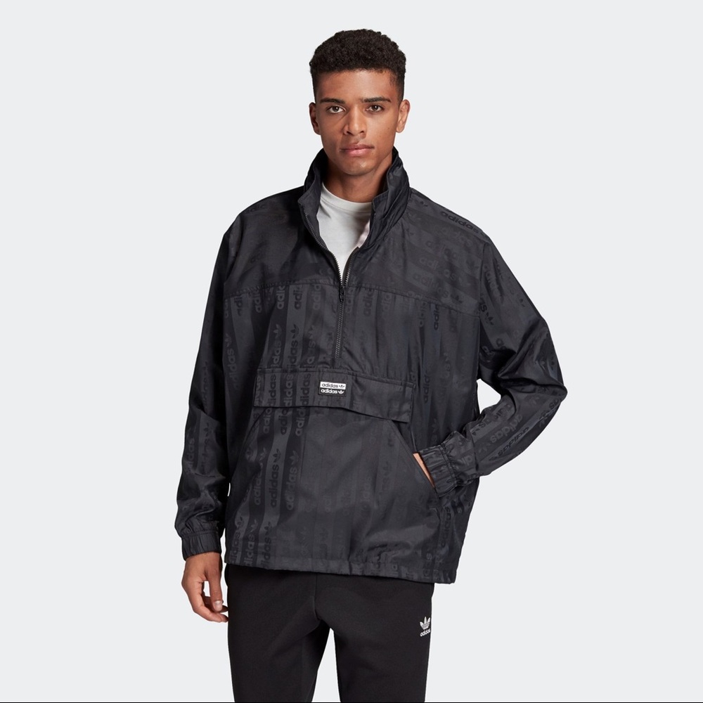 NWT Adidas Windbreaker Jacket with Zip Away Hood